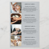 Stijlvolle grijze logo services beauty salon marke flyer (Achterkant)