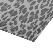 Stijlvolle grijze luipaard printkaart snijplank (Hoek)