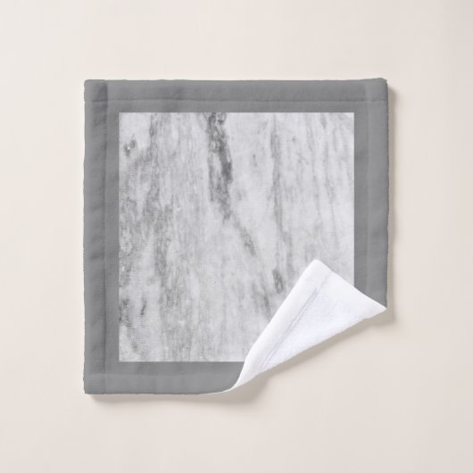 Stijlvolle grijze marmer afdrukken bad handdoek (Wasdoekje)