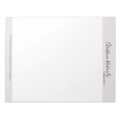 Stijlvolle grijze minimalist notitieblok (Voorkant)