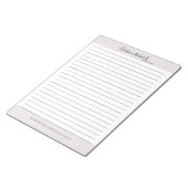 Stijlvolle grijze minimalistische voering notitieblok (Schuin)