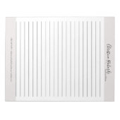 Stijlvolle grijze minimalistische voering notitieblok (Voorkant)