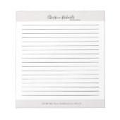 Stijlvolle grijze minimalistische voering notitieblok (Voorkant)