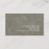 Stijlvolle grijze steen, modern visitekaartje (Achterkant)