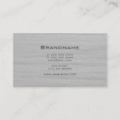 Stijlvolle grijze textuur Afdrukken Elegant Silver Visitekaartje (Achterkant)