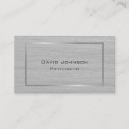 Stijlvolle grijze textuur Afdrukken Elegant Silver Visitekaartje