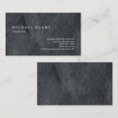 Stijlvolle grijze textuur Professional Modern Visitekaartje (Voorkant / Achterkant)