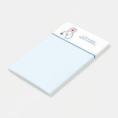 Stijlvolle grijze vernedering Stethoscoop illustra Post-it® Notes (Schuin)