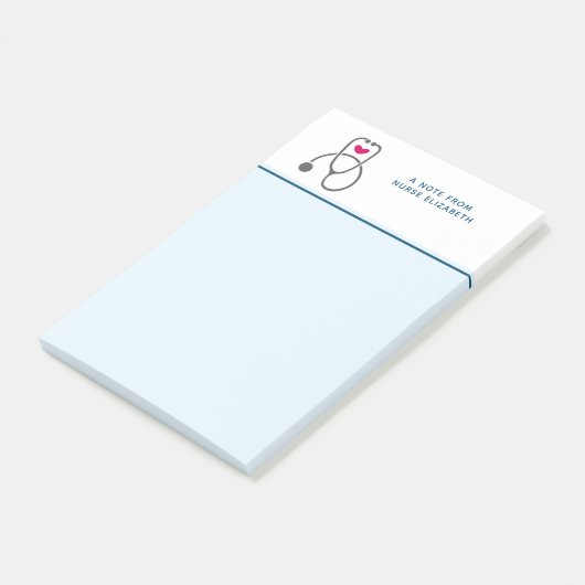 Stijlvolle grijze vernedering Stethoscoop illustra Post-it® Notes (Schuin)