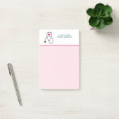 Stijlvolle grijze vernedering Stethoscoop illustra Post-it® Notes (Kantoor)