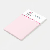 Stijlvolle grijze vernedering Stethoscoop illustra Post-it® Notes (Schuin)