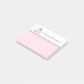 Stijlvolle grijze vernedering Stethoscoop illustra Post-it® Notes (Schuin)