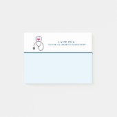 Stijlvolle grijze vernedering Stethoscoop illustra Post-it® Notes (Voorkant)