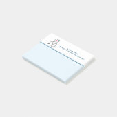 Stijlvolle grijze vernedering Stethoscoop illustra Post-it® Notes (Schuin)