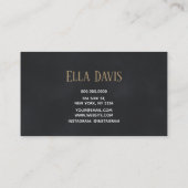 Stijlvolle grijze Waterverf Hair Makeup Visitekaartje (Achterkant)