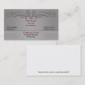 Stijlvolle, grijze werkkaartsjabloon visitekaartje (Voorkant / Achterkant)