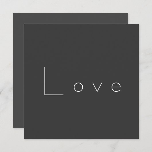 Stijlvolle grijze witte liefde bruiloft (Voorkant / Achterkant)