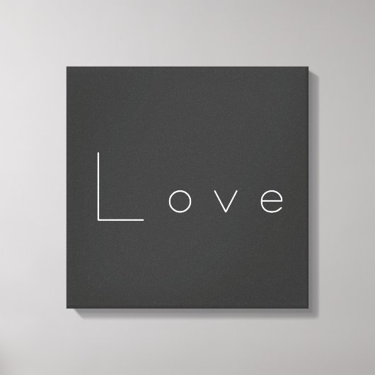 Stijlvolle grijze witte liefdesbruiloft canvas afdruk (Voorkant)