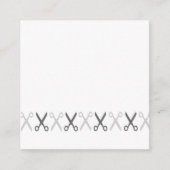 Stijlvolle grijze witte schaar Hairdresser Taylor Informatiekaartje (Voorkant)