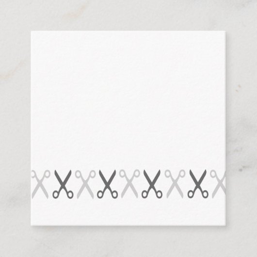 Stijlvolle grijze witte schaar Hairdresser Taylor Informatiekaartje (Voorkant)