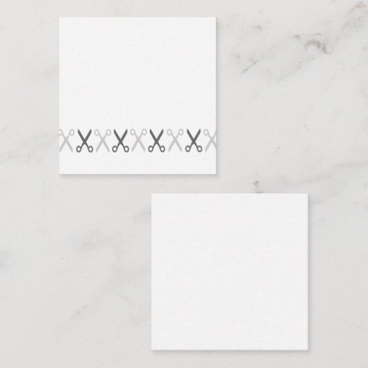 Stijlvolle grijze witte schaar Hairdresser Taylor Informatiekaartje (Voorkant / Achterkant)