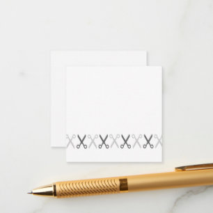 Stijlvolle grijze witte schaar Hairdresser Taylor Informatiekaartje