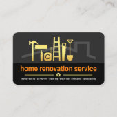 Stijlvolle grijze zwarte lagen voor constructietoo visitekaartje (Voorkant)