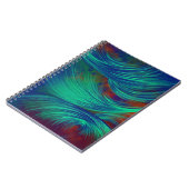 Stijlvolle Groen Blauw Abstract Veren Notitieboek (Linkerzijde)