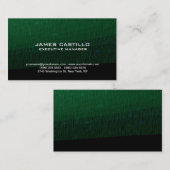 Stijlvolle groene achtergrond Modern Professional Visitekaartje (Voorkant / Achterkant)