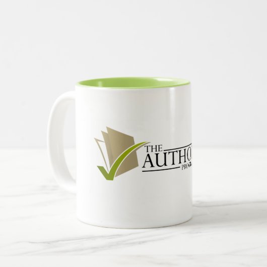 Stijlvolle groene AP-Mok Tweekleurige Koffiemok (Voorkant links)