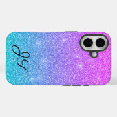 Stijlvolle groene blauwe paarse gepersonaliseerde Case-Mate iPhone case (Achterkant (horizontaal))