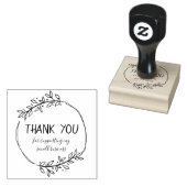 Stijlvolle Groene Dank Je Rubberstempel (Gestempeld)