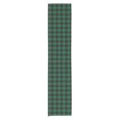 Stijlvolle groene en zwarte Buffalo Tartan Plaid Korte Tafelloper (Voorkant)