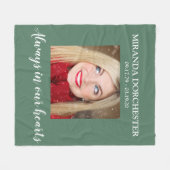 Stijlvolle groene foto gedenkteken eerbetoon fleece deken (Voorkant (Horizontaal))