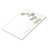 Stijlvolle groene gouden eucalyptus Leaf-naam Notitieblok (Schuin)