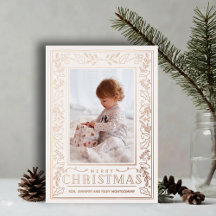 Stijlvolle Groene Kerst Foto Rose Goud