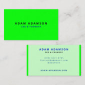 Stijlvolle groene kleur - Trendy Founder CEO Presi Visitekaartje (Voorkant / Achterkant)