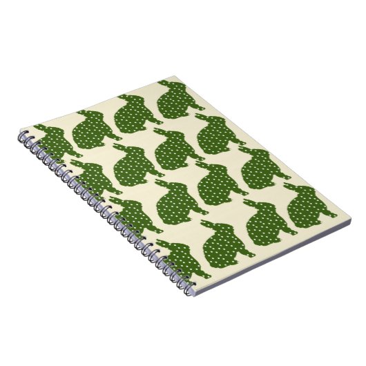 Stijlvolle groene koele hoesjes notitieboek (Rechterzijde)