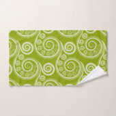 Stijlvolle groene Koru Fern Frond Swirls Towel Set Bad Handdoek (Handdoek)
