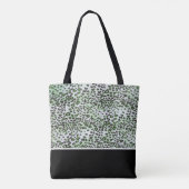 Stijlvolle groene luipaard en zwarte kleur, specia tote bag (Achterkant)