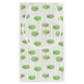Stijlvolle groene macarons gebakspersoonlijk klein cadeauzakje (Achterkant)