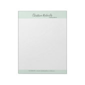 Stijlvolle groene minimalist notitieblok (Linkerzijde)