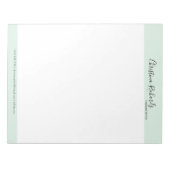 Stijlvolle groene minimalist notitieblok (Voorkant)