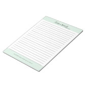 Stijlvolle groene minimalistische voering notitieblok (Schuin)