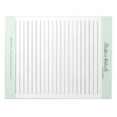 Stijlvolle groene minimalistische voering notitieblok (Voorkant)