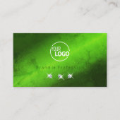 Stijlvolle groene mousserende diamanten met Logo Visitekaartje (Voorkant)