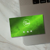 Stijlvolle groene mousserende diamanten met Logo Visitekaartje