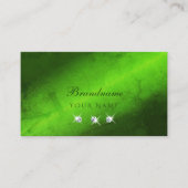 Stijlvolle groene mousserende diamanten visitekaartje (Voorkant)