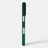 Stijlvolle groene namaakleer witte monogram initia Case-Mate iPhone case (Achterkant / Rechts)