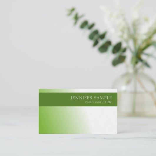 Stijlvolle groene omgeving Natuur beschermt luxe Visitekaartje (Staand voorkant)